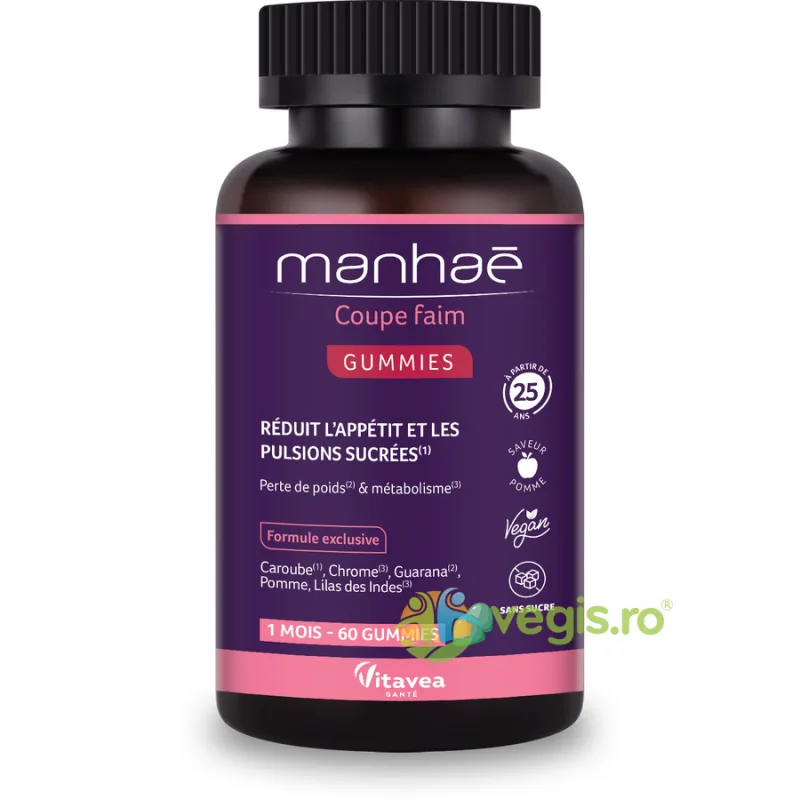 Coupe Faim Gummies (Stop Apetit) 60 jeleuri gumate Vitavea, MANHAE — preț și oferte