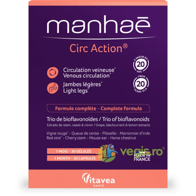 Circ Action (Picioare Usoare) 30cps vegetale Vitavea, MANHAE — preț și oferte