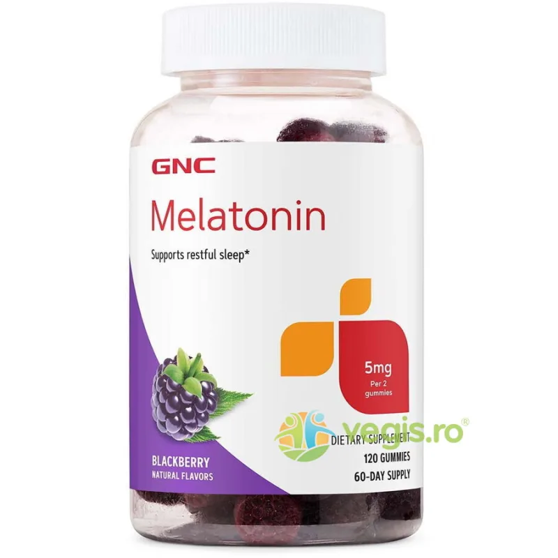 Melatonina Jeleuri cu Aroma Naturala de Mure 5mg 120buc GNC — preț și oferte