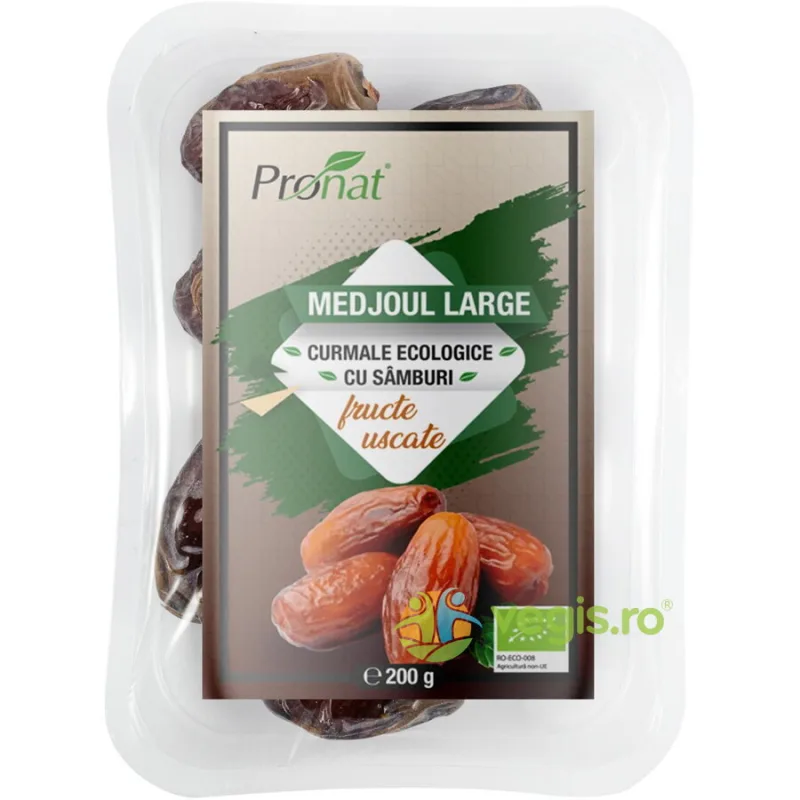 Curmale cu Samburi Medjoul Large Ecologice/Bio 200g PRONAT — preț și oferte