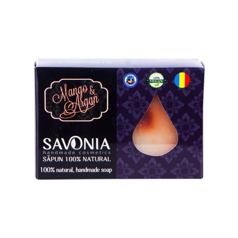 Sapun Natural Mango si Argan, 90g, Savonia — preț și oferte