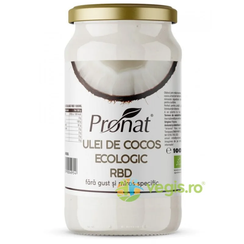 Ulei de Cocos RBD Ecologic/Bio 1L PRONAT — preț și oferte