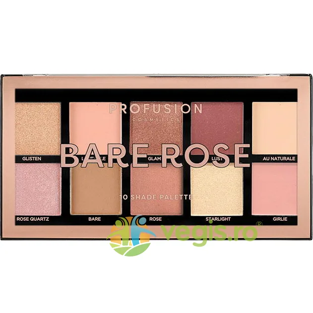 Paleta Farduri 10 Nuante Bare Rose 103g PROFUSION COSMETICS — preț și oferte