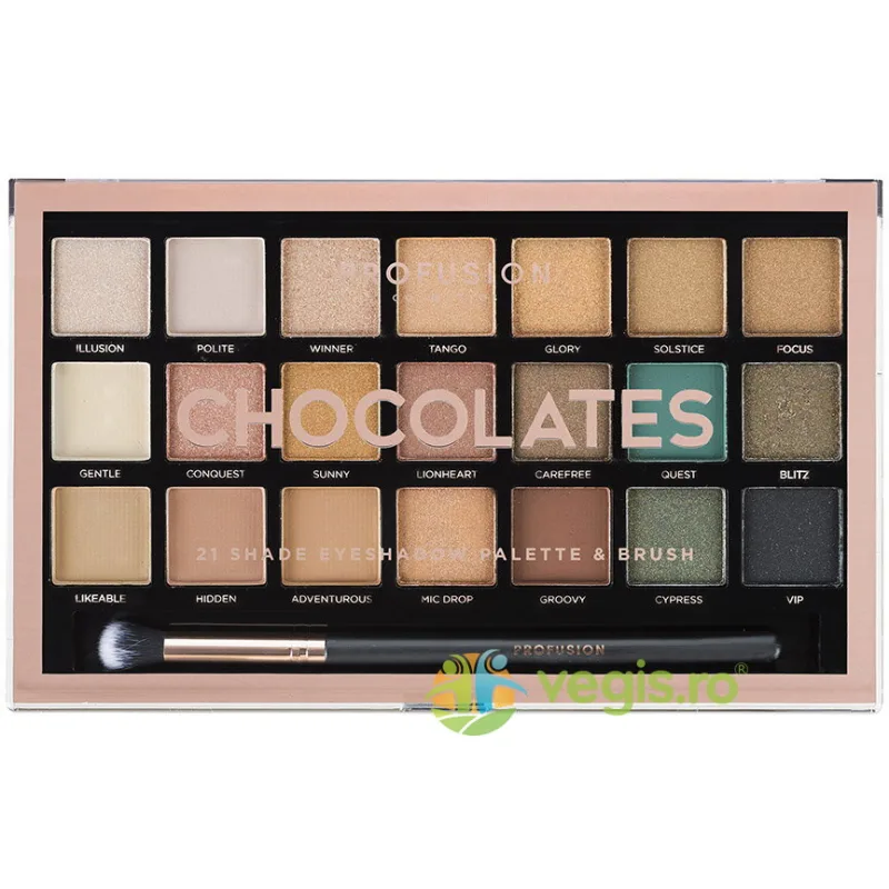 Paleta Farduri 21 Nuante si 1 Pensula Chocolates 245g PROFUSION COSMETICS — preț și oferte