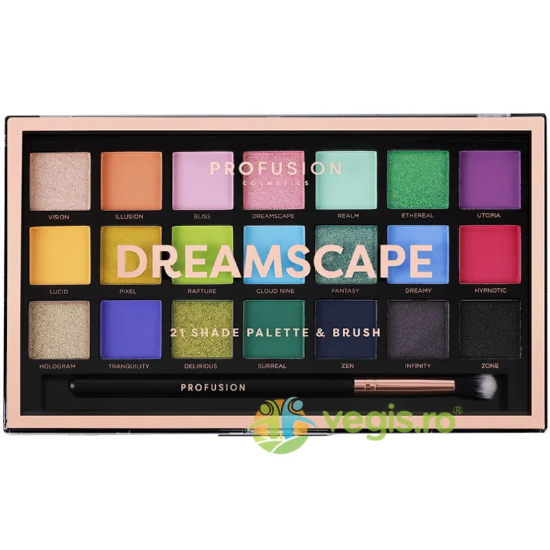 Paleta Farduri 21 Nuante si 1 Pensula Dreamscape 245g PROFUSION COSMETICS — preț și oferte