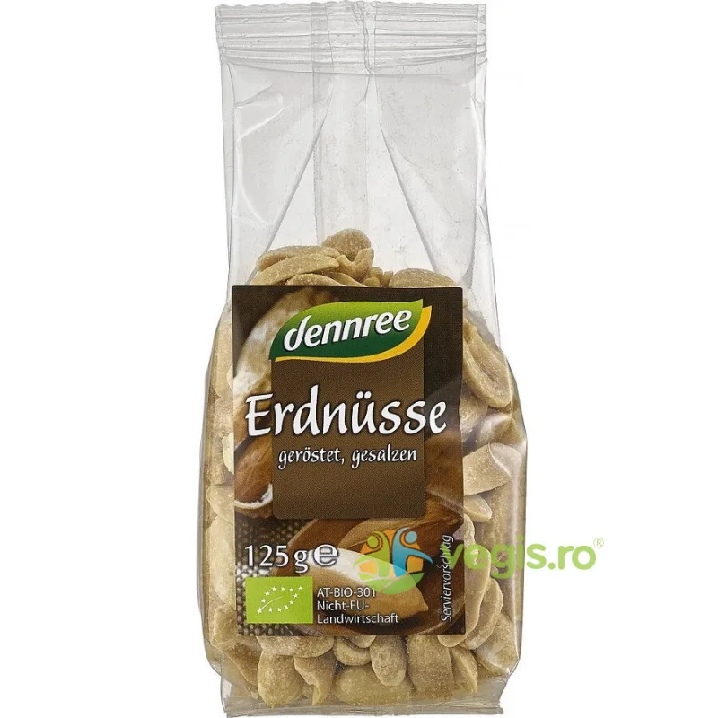 Arahide Decojite, Prajite si Sarate Ecologice/Bio 125g Dennree — preț și oferte