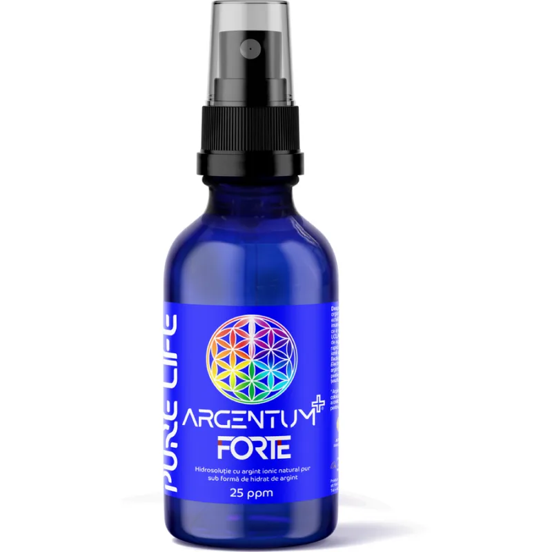Argentum FORTE 25ppm cu Pulverizator 60ml PURE LIFE — preț și oferte