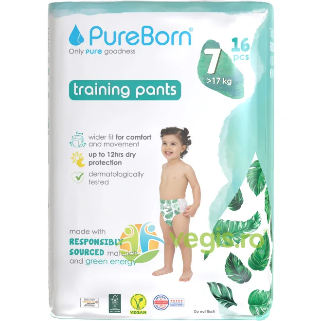 Scutece Chilotel Nr.7 (Marimea XXL) >17kg 16buc PUREBORN — preț și oferte