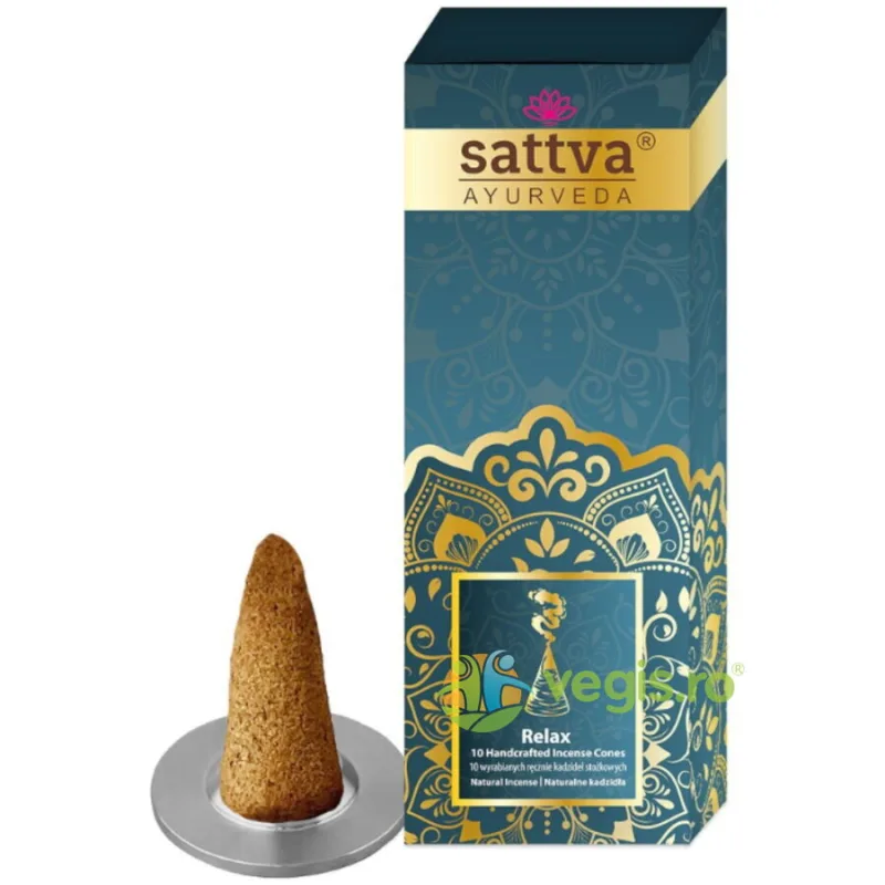 Conuri Parfumate Relax cu Suport 10buc Sattva Ayurveda — preț și oferte