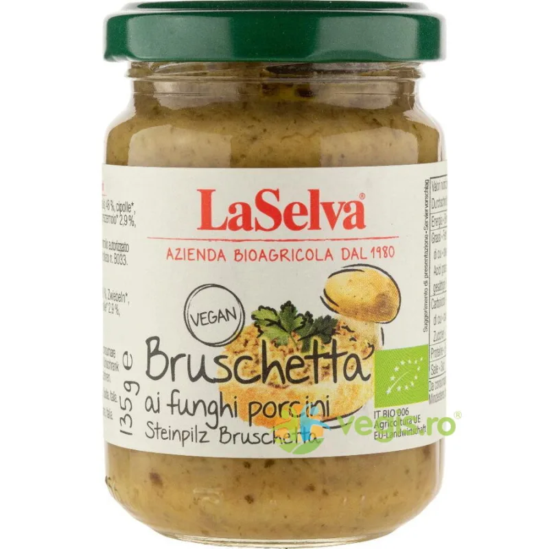 Pasta Bruschetta pe Baza de Ciuperci Porcini Ecologica/Bio 130g LASELVA — preț și oferte