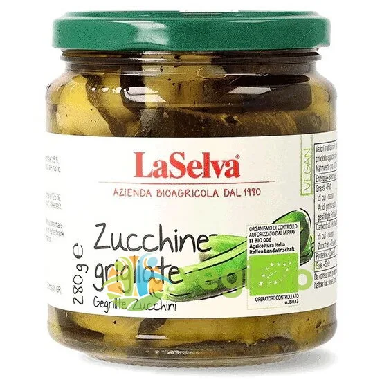 Zucchini la Gratar in Ulei Ecologic/Bio 280g LASELVA — preț și oferte