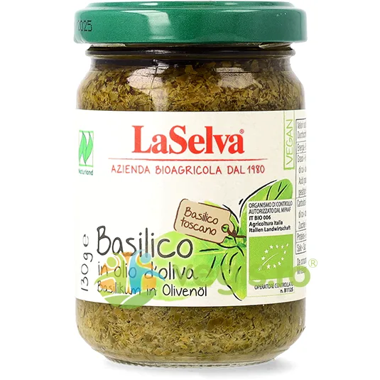 Busuioc in Ulei de Masline Ecologic/Bio 130g LASELVA — preț și oferte