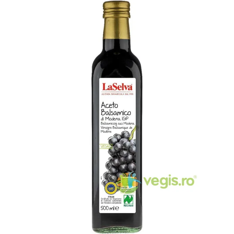 Otet Balsamic Modena IGP Gold Ecologic/Bio 500ml LASELVA — preț și oferte