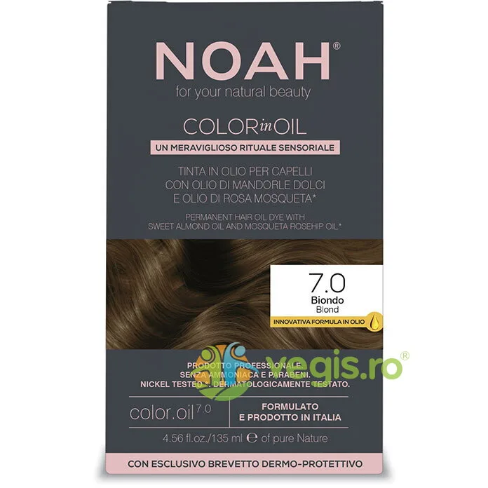 Vopsea de Par Permanenta pe Baza de Ulei 7.0 Blond (Blonde) fara Amoniac 135ml NOAH — preț și oferte