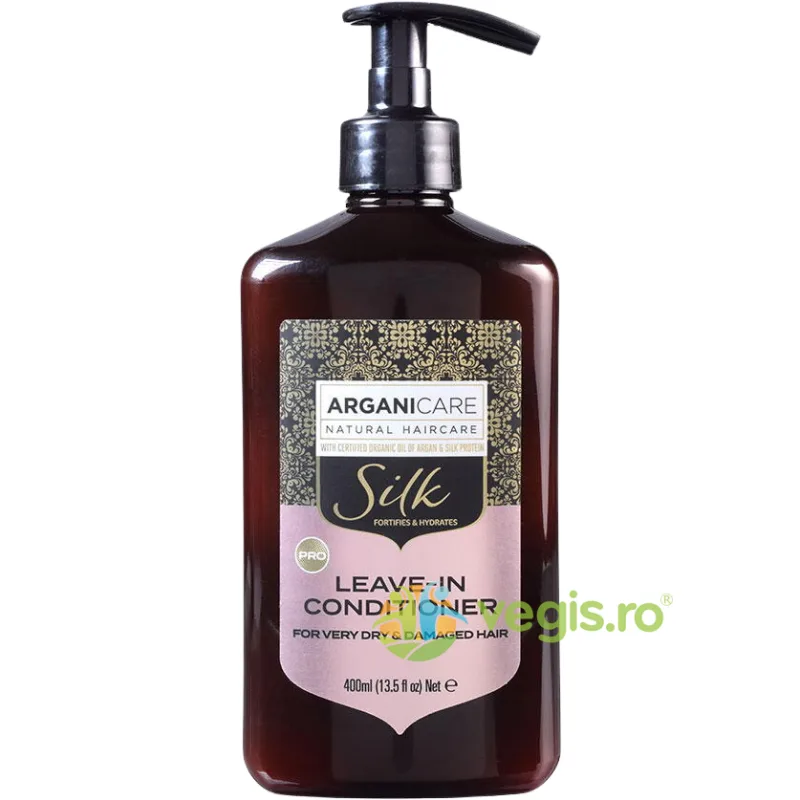 Balsam Leave-In pentru Par Foarte Uscat si Deteriorat cu Proteina de Matase Silk 400ml ARGANICARE — preț și oferte