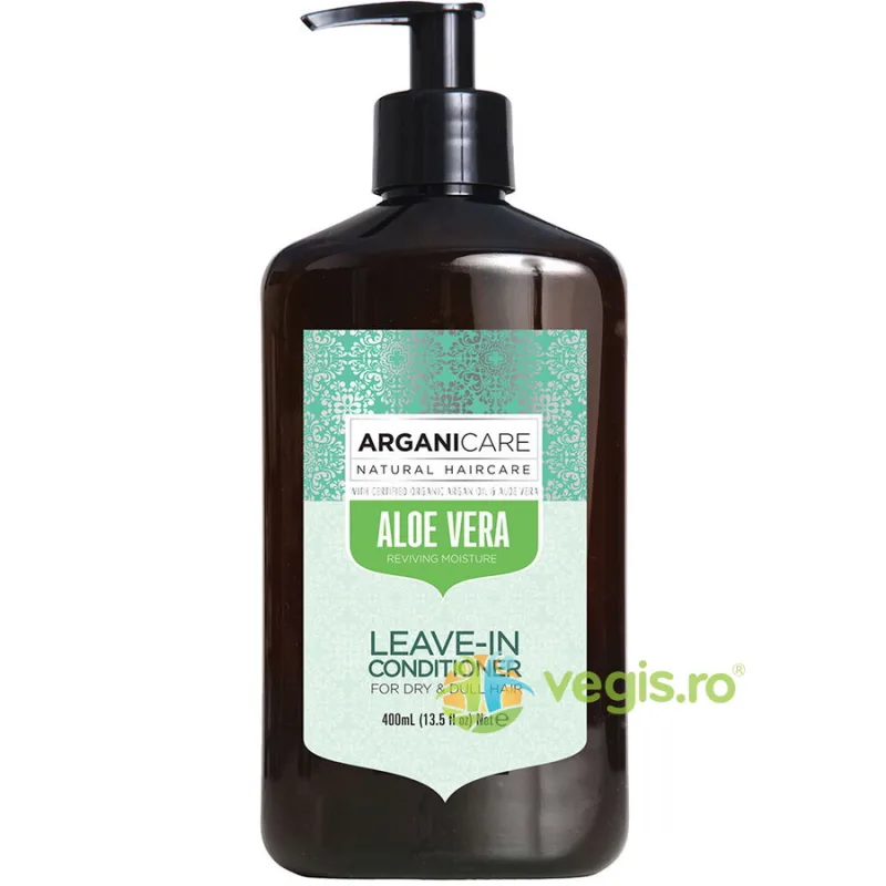 Balsam Leave-In Hidratant pentru Par Uscat si Lipsit de Stralucire cu Aloe Vera 400ml ARGANICARE — preț și oferte