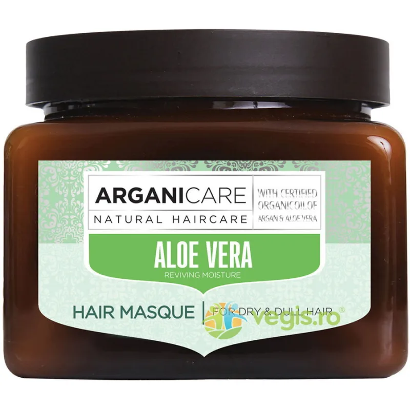 Masca Hidratanta pentru Par Uscat si Lipsit de Stralucire cu Aloe Vera 500ml ARGANICARE — preț și oferte