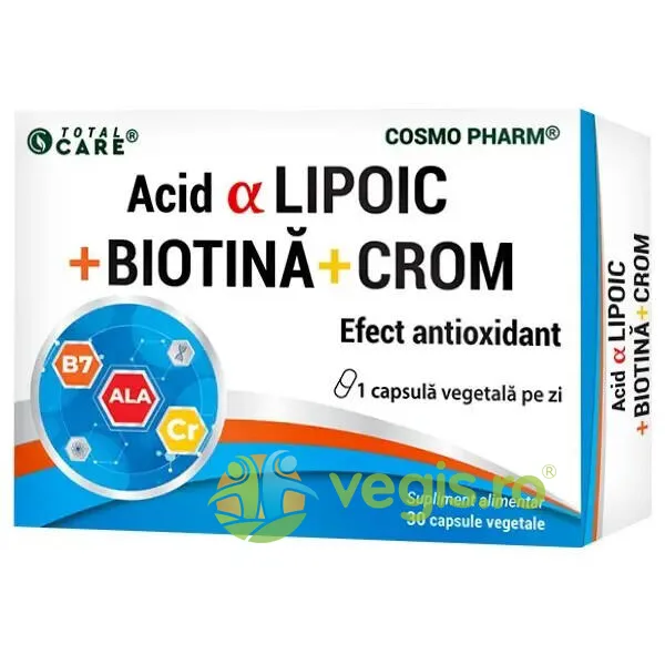 Acid Alfa Lipoic + Biotina + Crom 30cps COSMO PHARM — preț și oferte