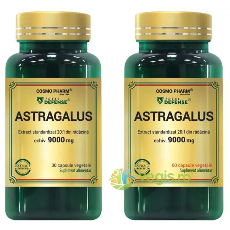 Pachet Astragalus Extract 450mg Echivalent 9000mg 60cps+30cps COSMO PHARM — preț și oferte