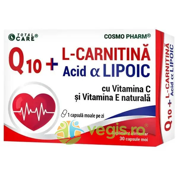 Q10 cu L-Carnitina si Acid Alfa Lipoic 30cps COSMO PHARM — preț și oferte