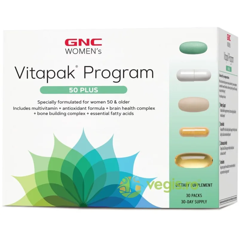 Complex de Multivitamine pentru Femei 50 Plus Vitapak 30buc GNC — preț și oferte