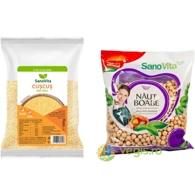 Pachet Cus Cus 500g + Naut 500g SANOVITA — preț și oferte