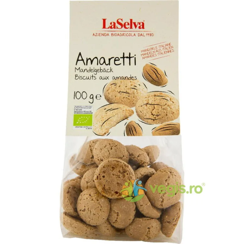 Amaretti Crocanti cu Migdale Ecologici/Bio 100g LASELVA — preț și oferte