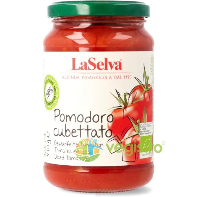 Rosii Taiate Cubulete Ecologice/Bio 340g LASELVA — preț și oferte