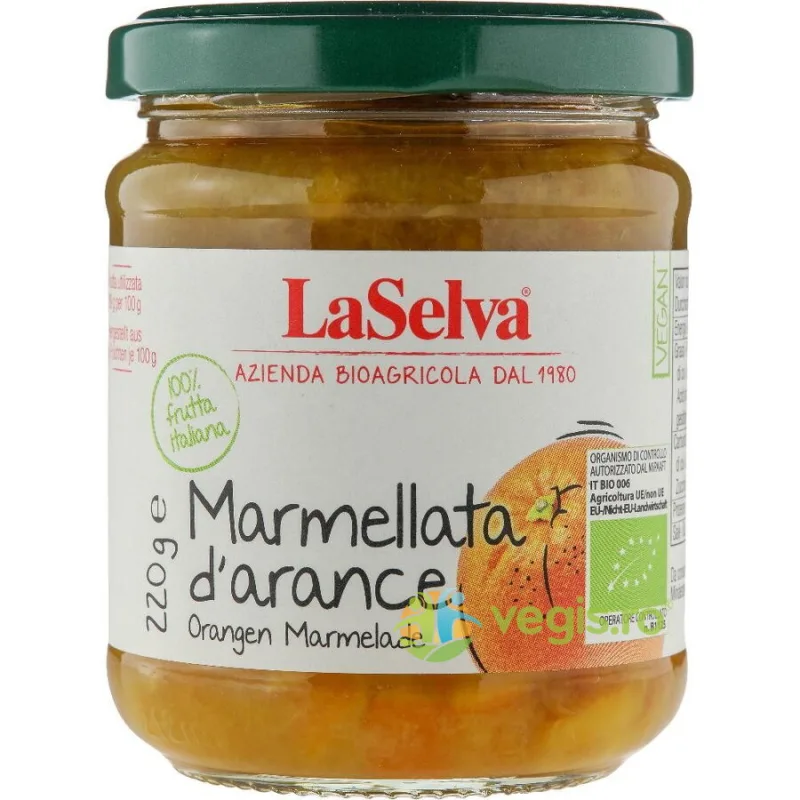 Marmelada de Portocale Ecologica/Bio 220g LASELVA — preț și oferte