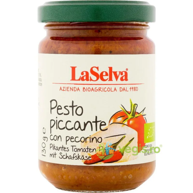 Pesto Picant cu Ardei Iute si Branza de Oaie Ecologic/Bio 130g LASELVA — preț și oferte
