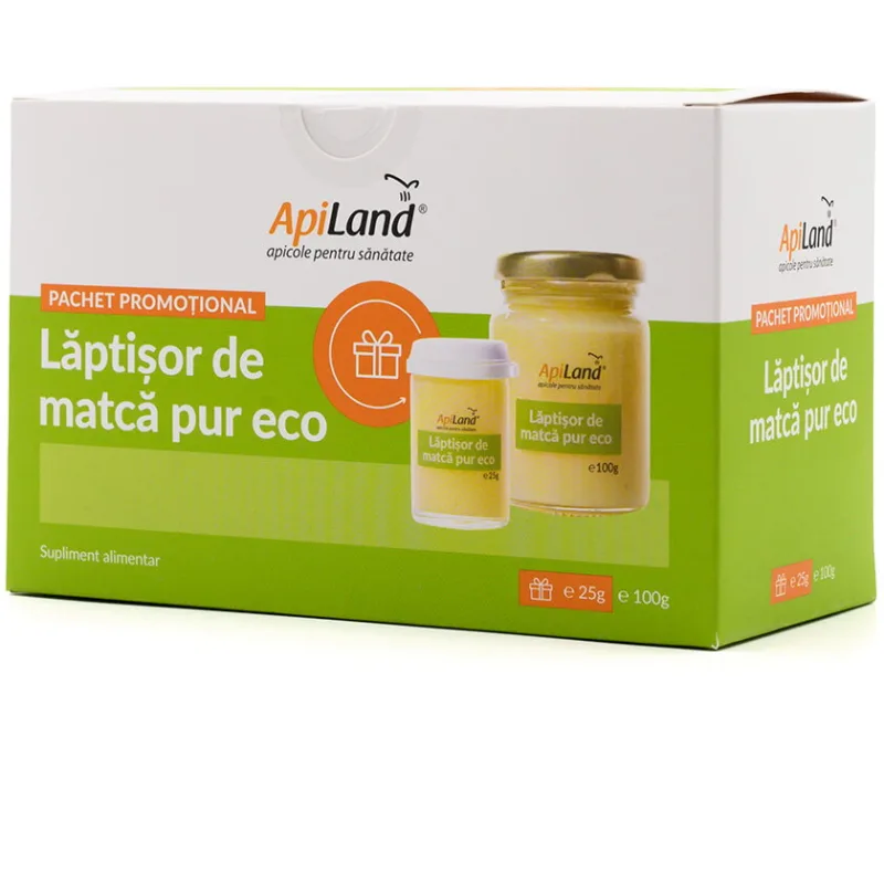 Pachet Laptisor de Matca Ecologic/Bio 100g + 25g APILAND — preț și oferte