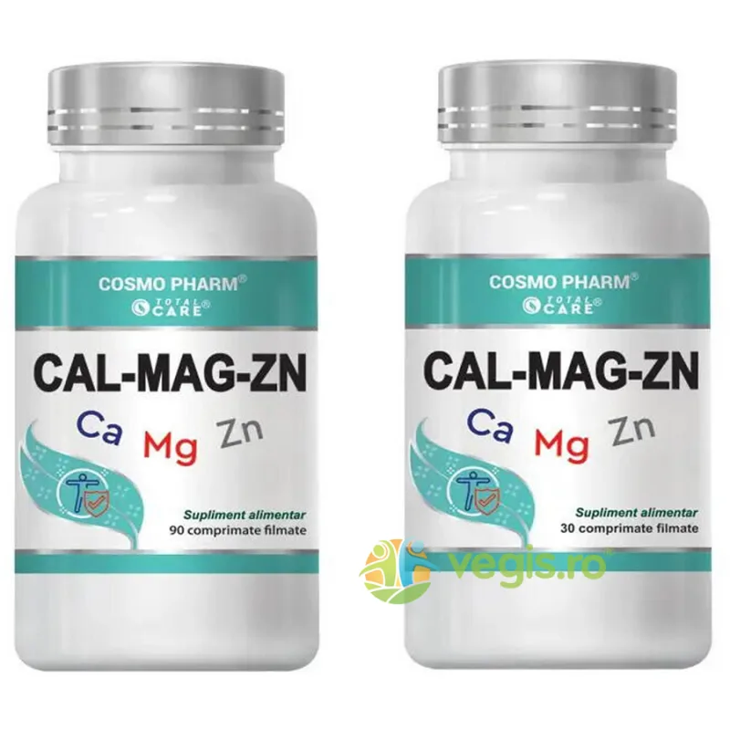 Pachet Calciu, Magneziu, Zinc 90cps + 30cps COSMO PHARM — preț și oferte
