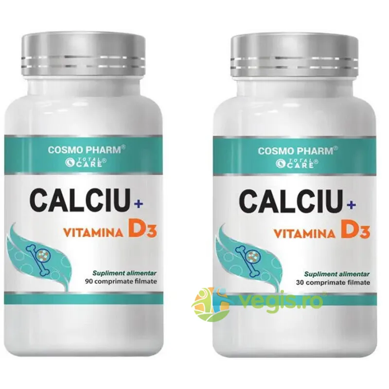 Pachet Calciu + Vitamina D3 90tb + 30tb COSMO PHARM — preț și oferte