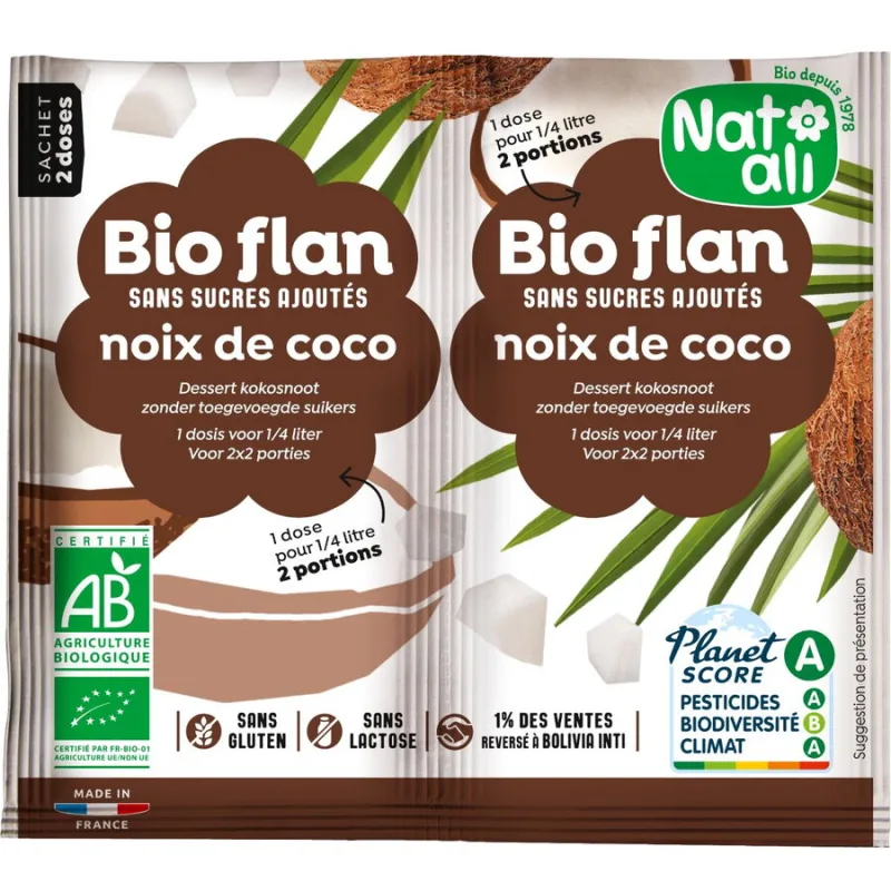 Budinca de Cocos fara Zahar Ecologica/Bio 2x5g NAT-ALI — preț și oferte