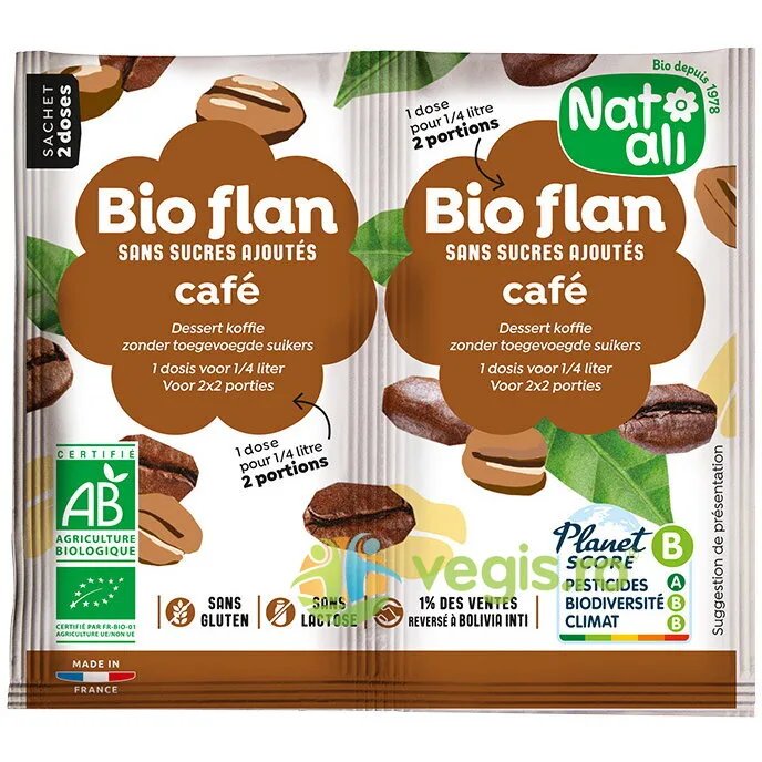 Budinca de Cafea fara Zahar Ecologica/Bio 2x5g NAT-ALI — preț și oferte