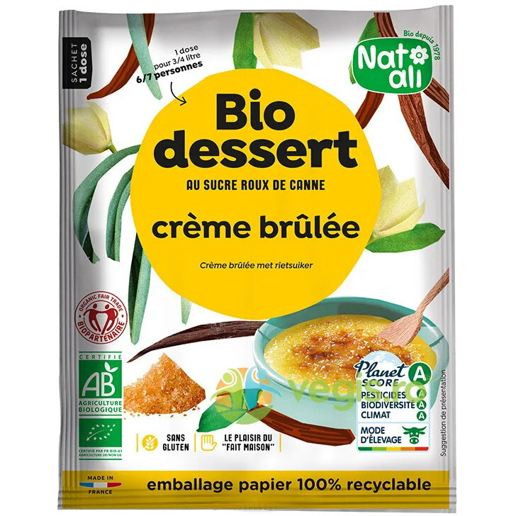 Desert Creme Brulee fara Gluten Ecologic/Bio 80g NAT-ALI — preț și oferte