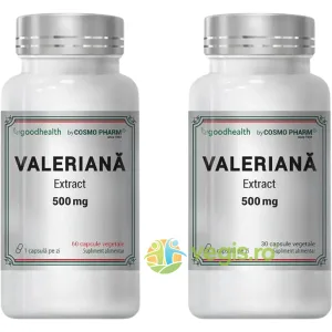 Pachet Valeriana Extract 500mg 60cps + 30cps