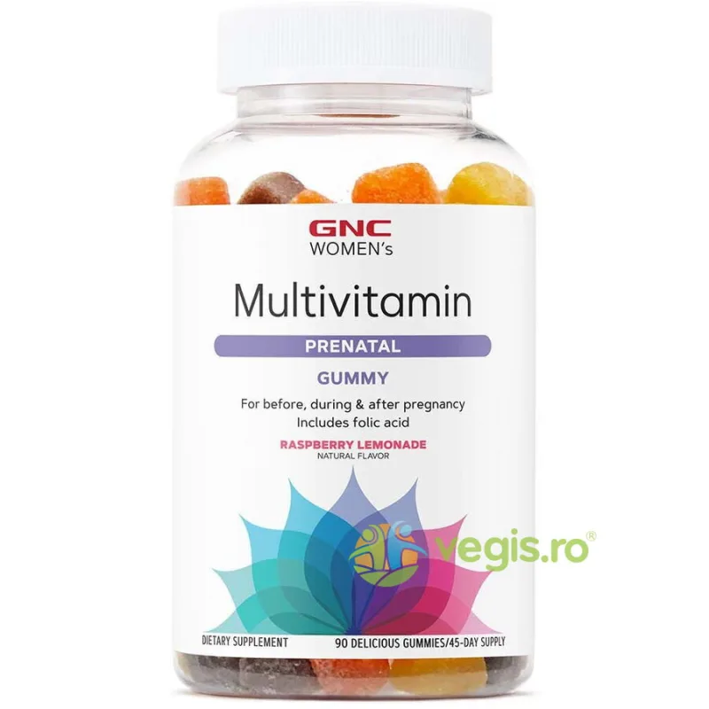 Formula de Multivitamine Prenatale Jeleuri cu Aroma Naturala de Limonada si Zmeura 90buc GNC — preț și oferte