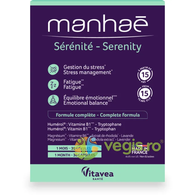 Serenite 30cps vegetale Vitavea, MANHAE — preț și oferte