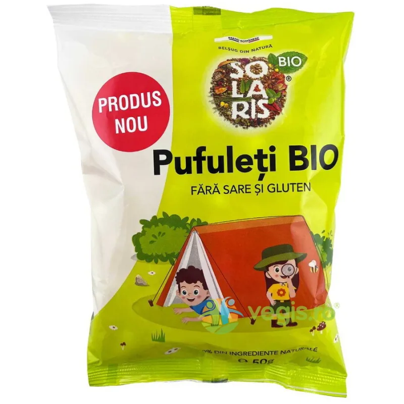 Pufuleti fara Sare si Gluten Ecologic/Bio 50g SOLARIS — preț și oferte