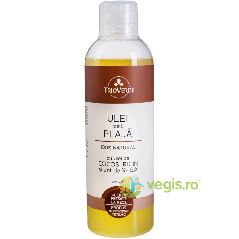 Ulei Dupa Plaja Cu Ulei De Cocos, Ricin Si Unt De Shea 200ml TRIO VERDE — preț și oferte