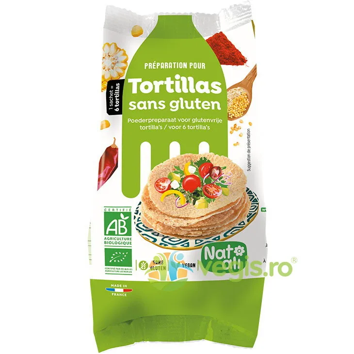 Mix pentru Tortilla fara Gluten Ecologic/Bio 200g NAT-ALI — preț și oferte