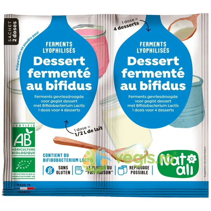 Ferment pentru Deserturi cu Bifidus Ecologic/Bio 2x6g NAT-ALI — preț și oferte