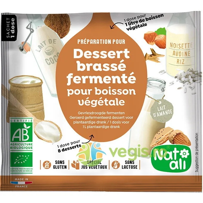 Ferment pentru Deserturi din Bauturi Vegetale Ecologic/Bio 24g NAT-ALI — preț și oferte