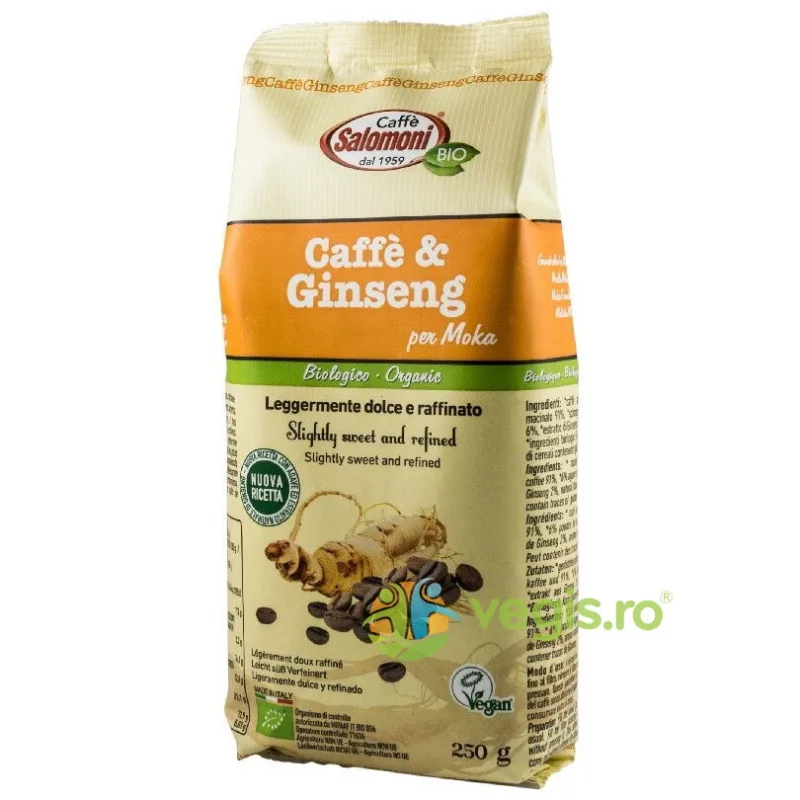 Cafea si Ginseng Ecologica/Bio 250g CAFFE SALOMONI — preț și oferte