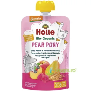 Piure din Spelta pentru Copii cu Pere, Piersici si Zmeura +8 Luni fara Zahar Ecologic/Bio 100g