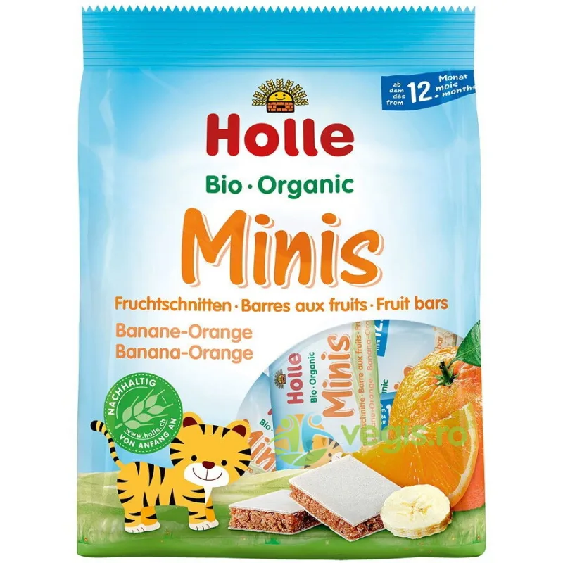 Batoane pentru Copii cu Portocale si Banane +12 Luni Ecologice/Bio 100g HOLLE — preț și oferte