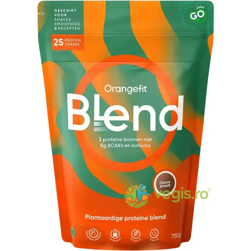 Mix de Proteine Vegetale cu Ciocolata fara Gluten Proteine Blend 750g ORANGEFIT — preț și oferte