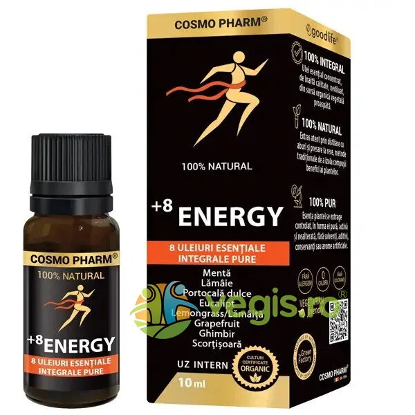 +8 Energy (8 Uleiuri Esentiale Integrale Pure) 10ml COSMO PHARM — preț și oferte