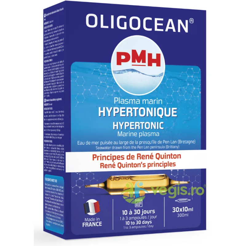 Plasma Marina Hipertonic Oligocean – Metoda Rene Quinton 30 fiole x 10ml, Laboratoires Super Diet — preț și oferte